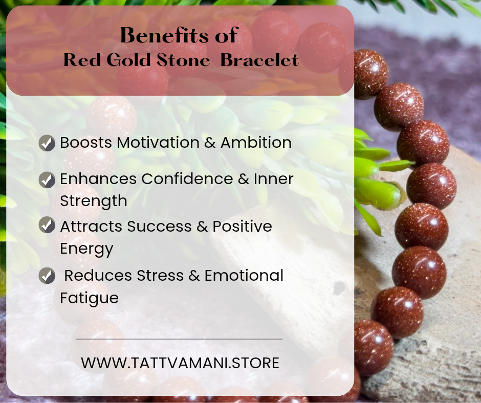 Red Gold Stone Bracelet