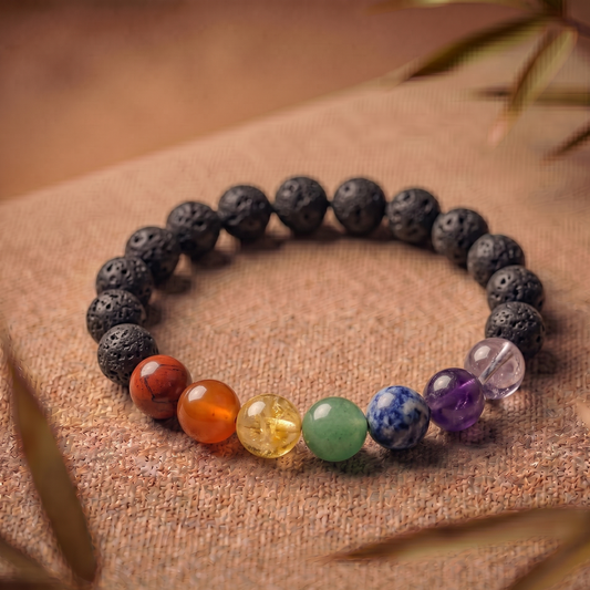 Lava 7 Chakra Bracelet