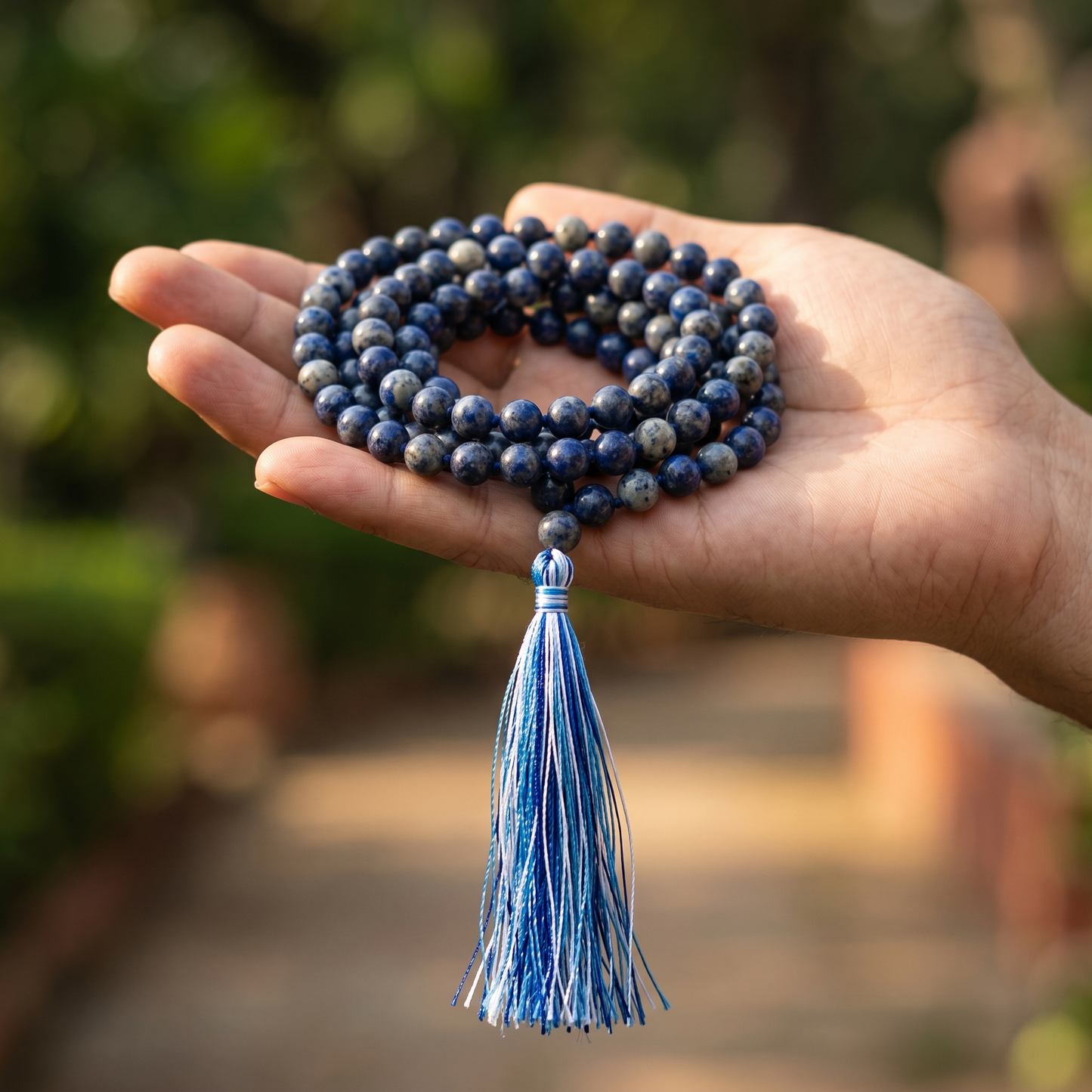 Lapis Lazuli Japa Mala (108 Beads) – Wisdom & Confidence