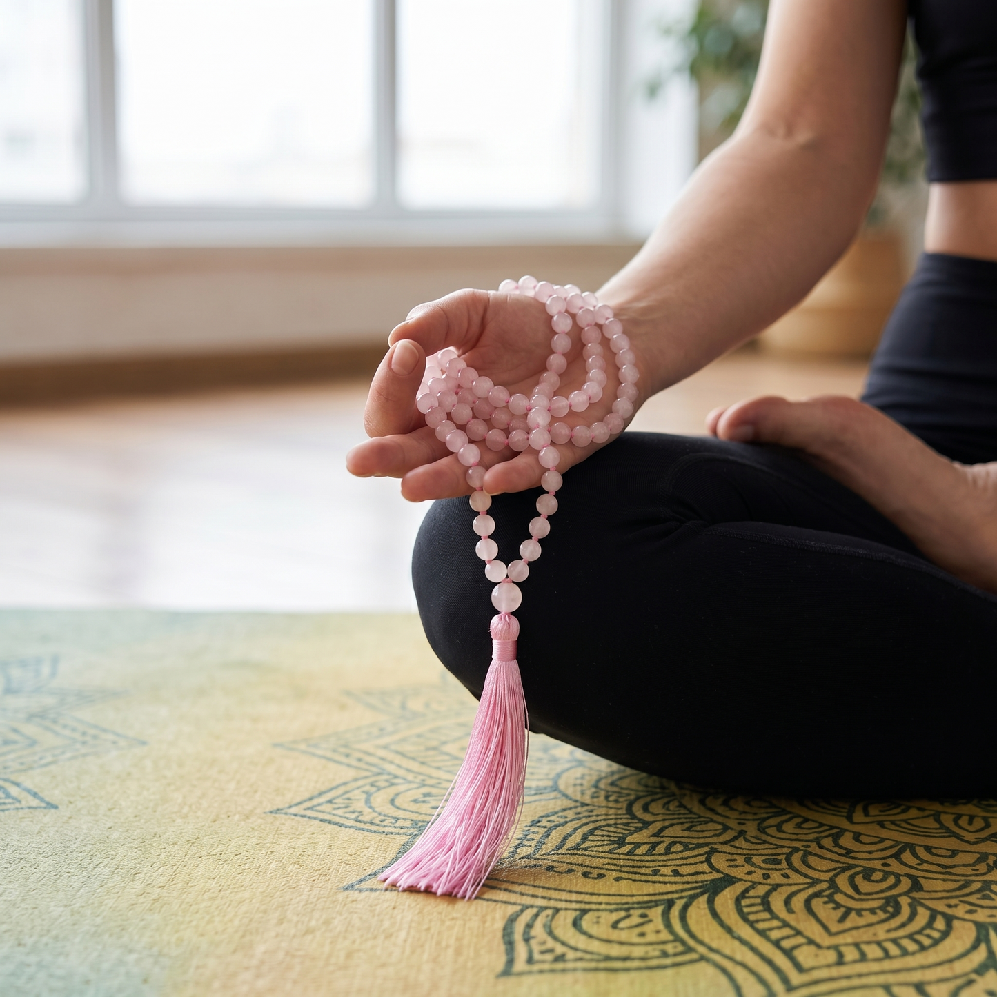 Rose Quartz Japa Mala (108 Beads) – Love & Emotional Healing
