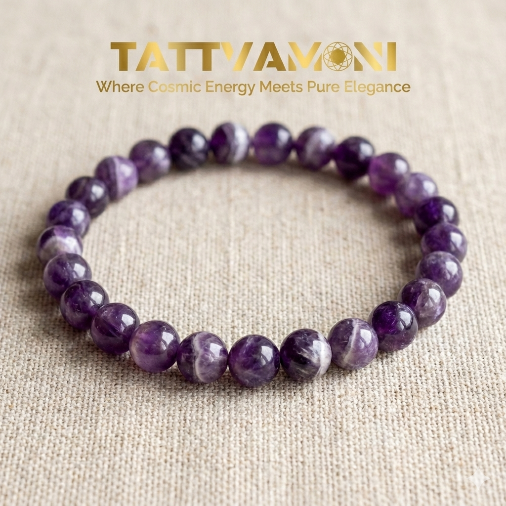 TattvaMani Amethyst Natural Stone Bracelet