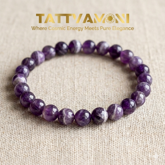 TattvaMani Amethyst Natural Stone Bracelet