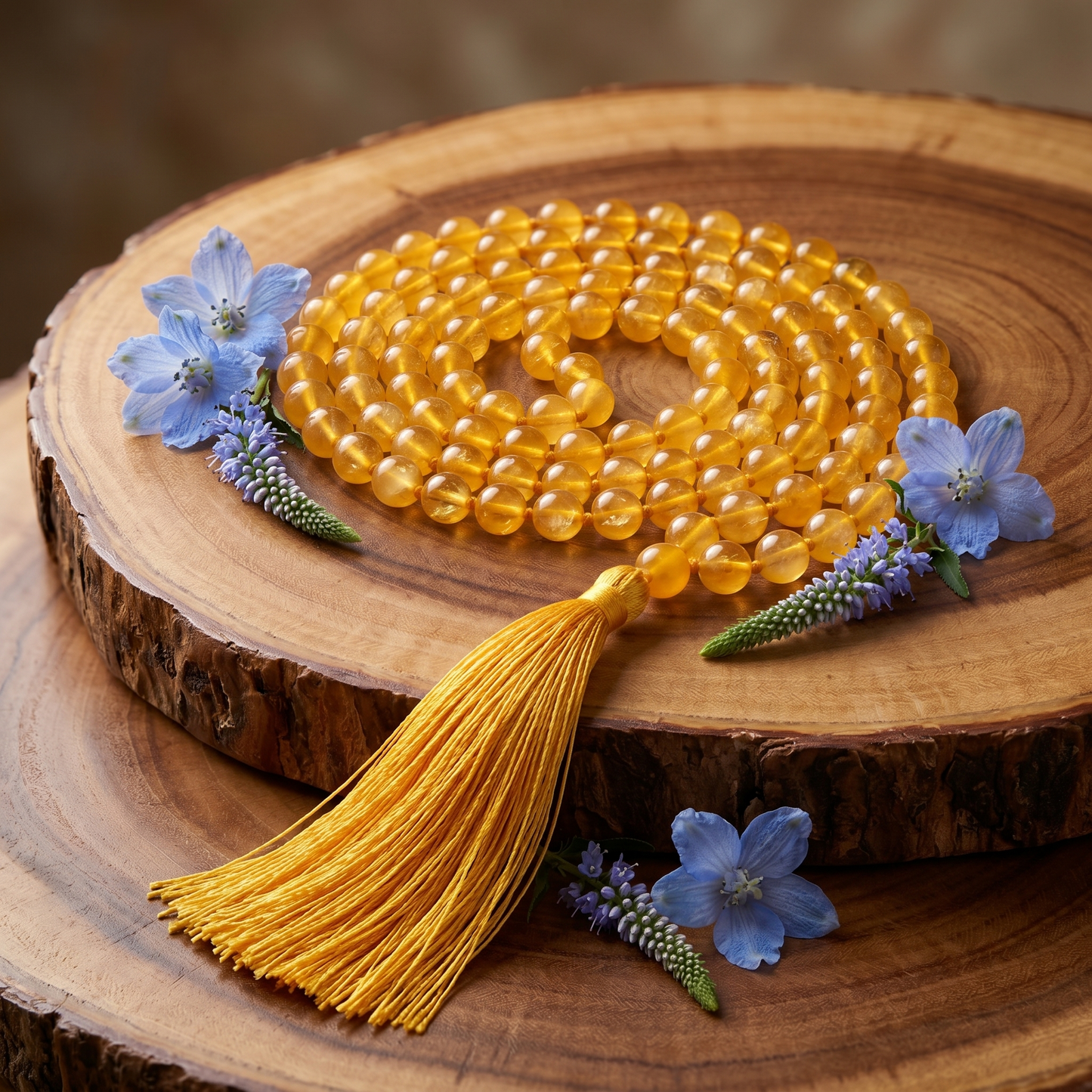 Citrine Japa Mala (108 Beads) – Wealth & Abundance Energy