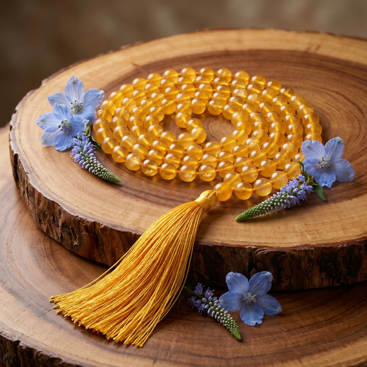 Citrine Japa Mala (108 Beads) – Wealth & Abundance Energy