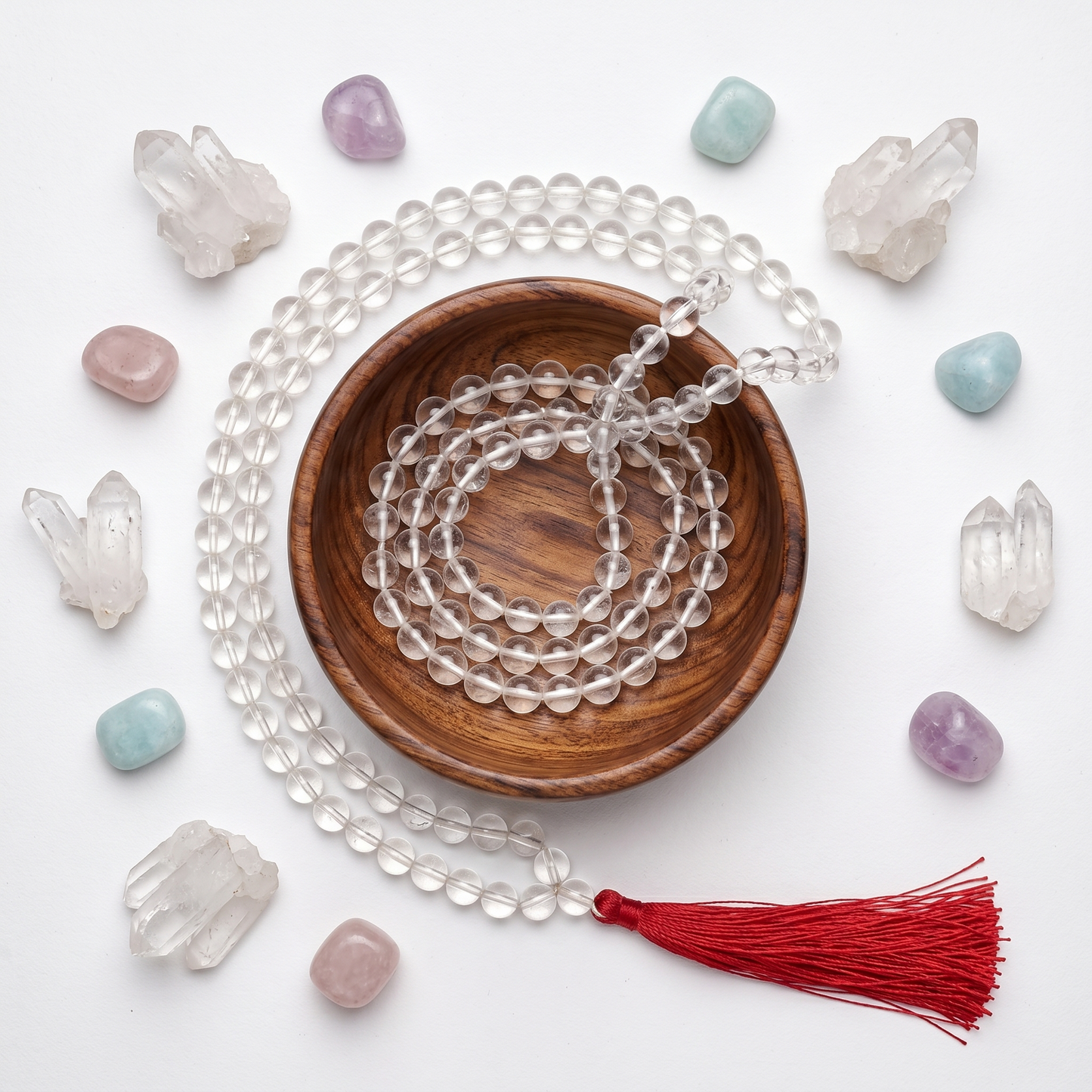 Sphatik Japa Mala (108 Beads) – Clarity & Inner Peace