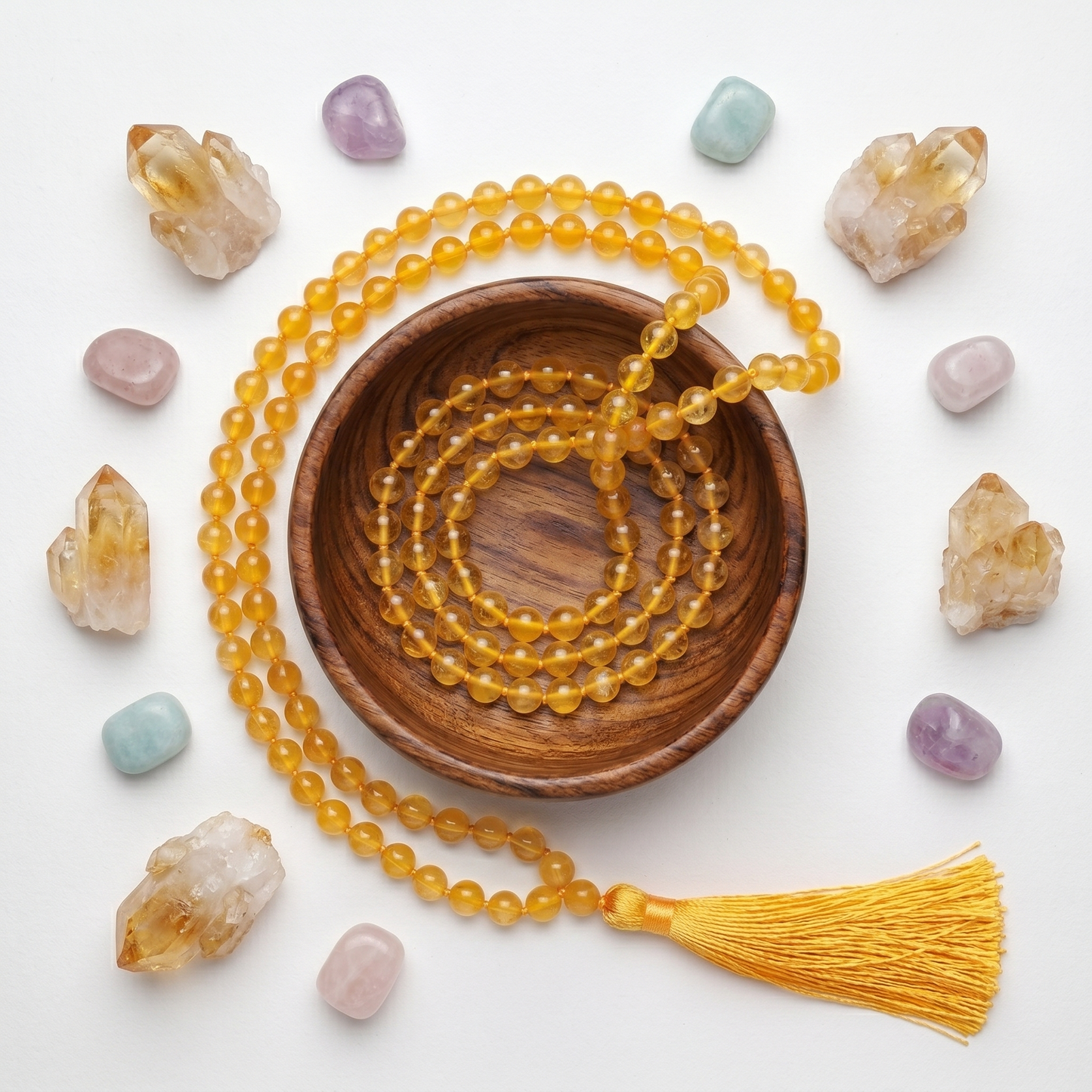 Citrine Japa Mala (108 Beads) – Wealth & Abundance Energy