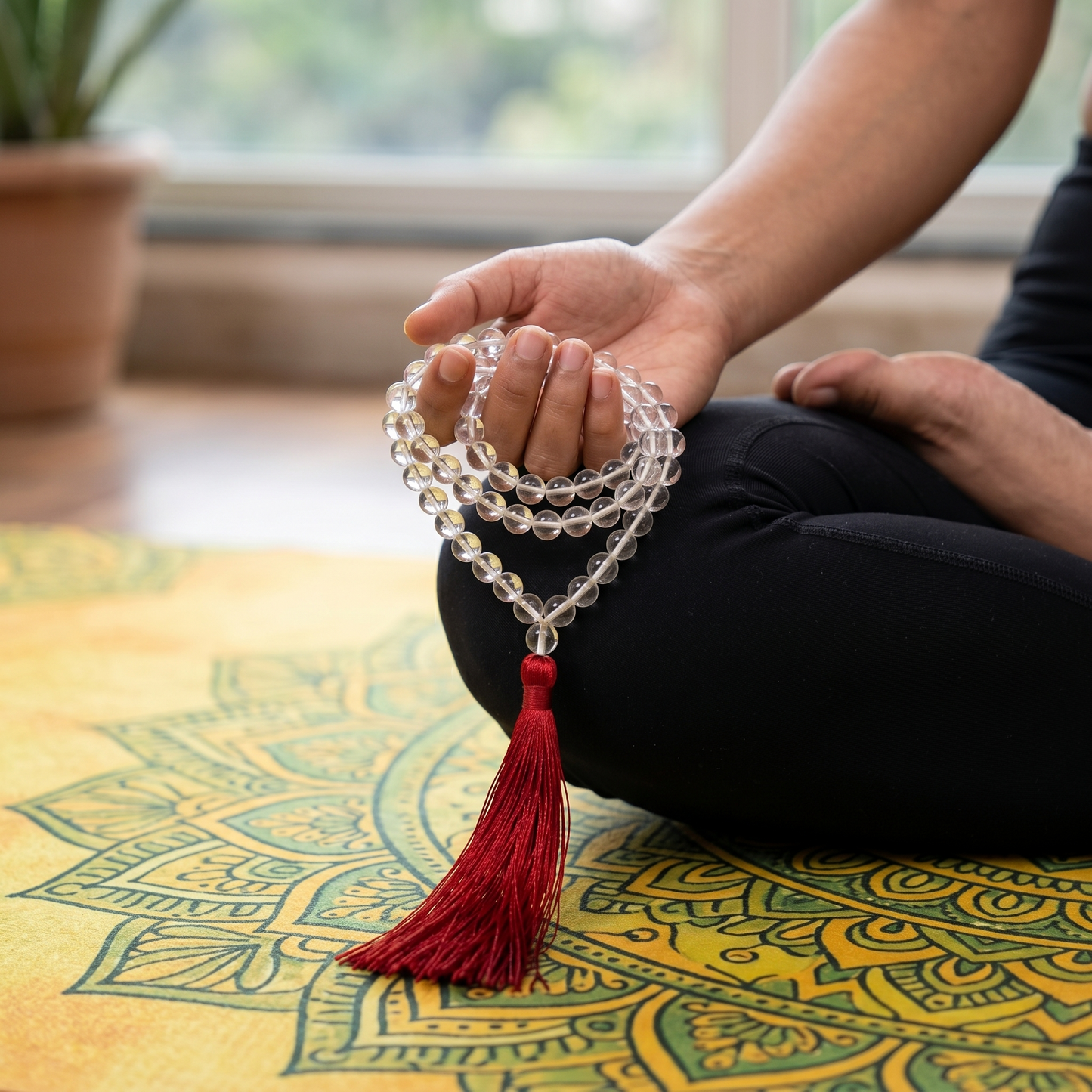 Sphatik Japa Mala (108 Beads) – Clarity & Inner Peace