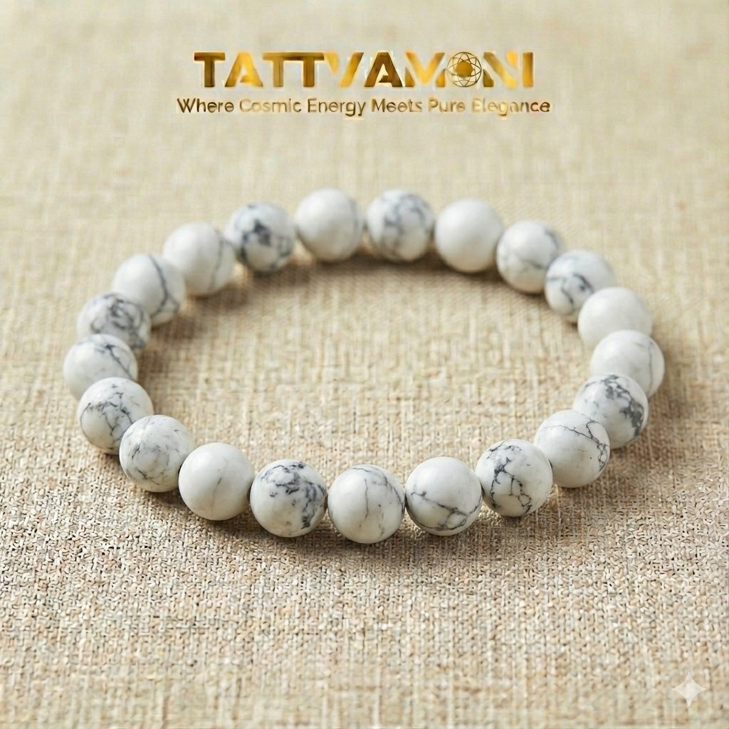 TattvaMani Howlite Natural Stone Bracelet