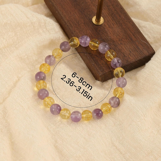 Citrine & Amethyst Birthday Bracelet