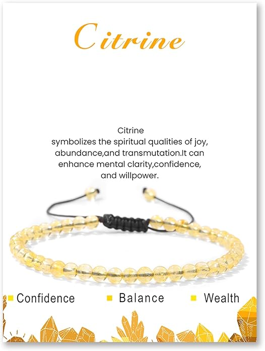 Citrine Adjustable Anklet