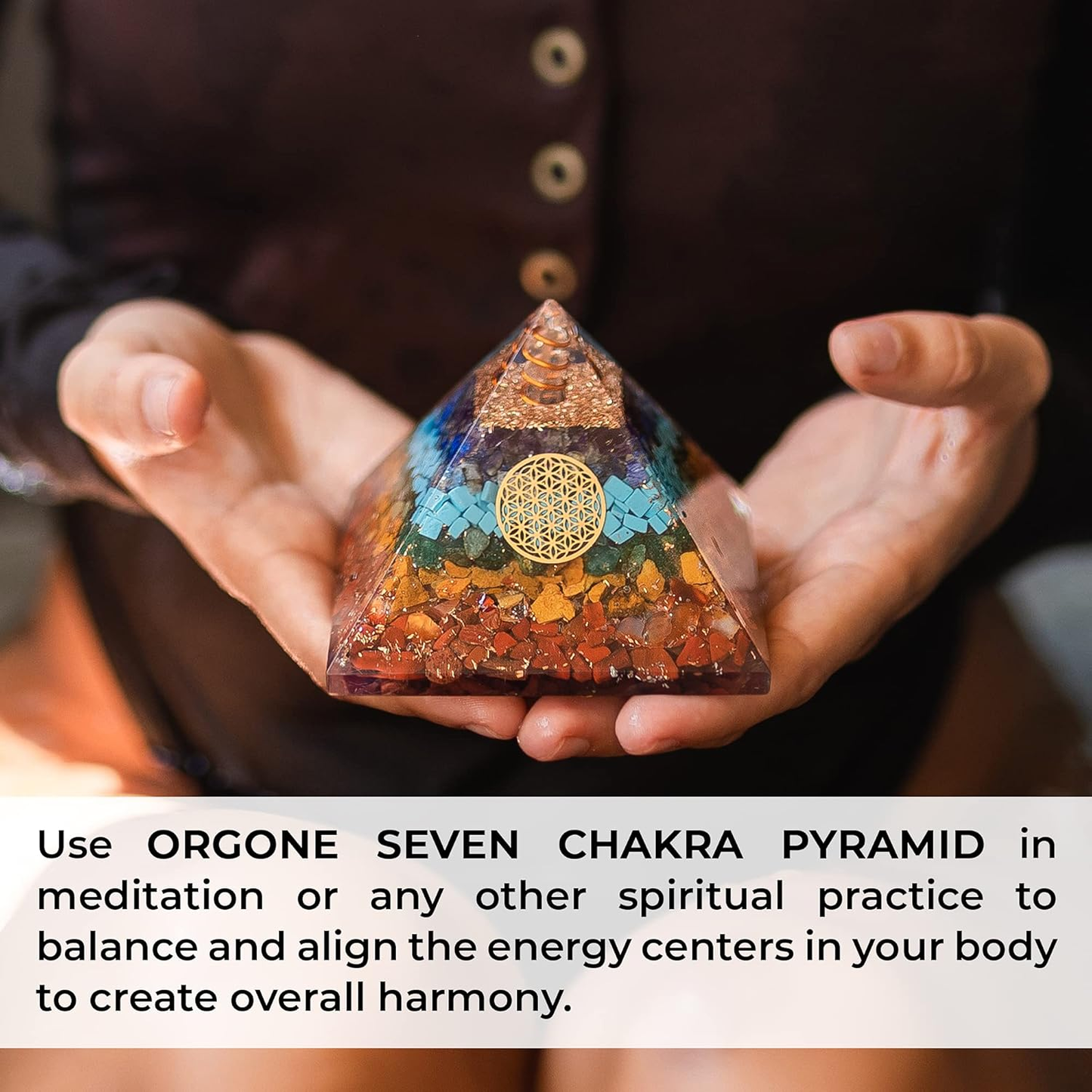 Seven Chakra Orgone Pyramid