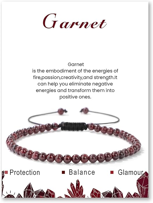 Garnet Adjustable Anklet
