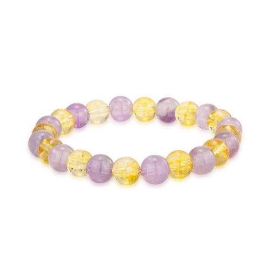 Citrine & Amethyst Birthday Bracelet
