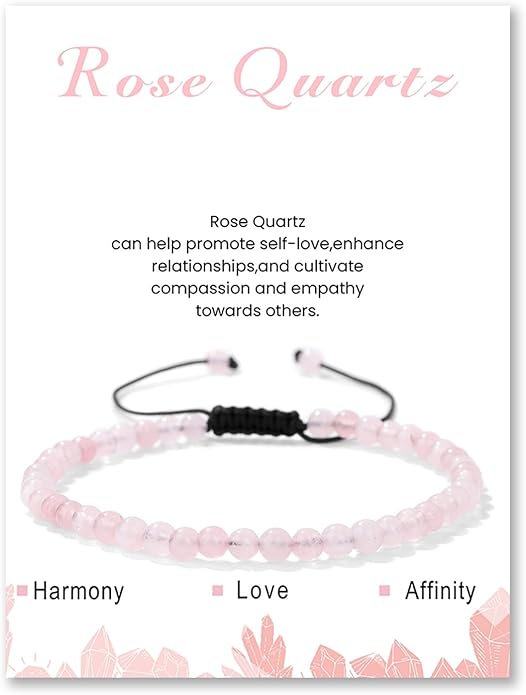 Rose Quartz Adjustable Anklet