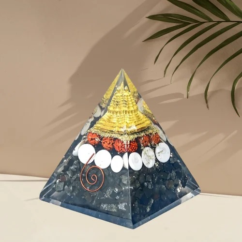 Pyrite Shri Yantra Orgone Pyramid