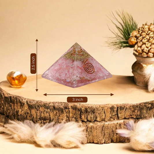 Rose Quartz Orgone Pyramid