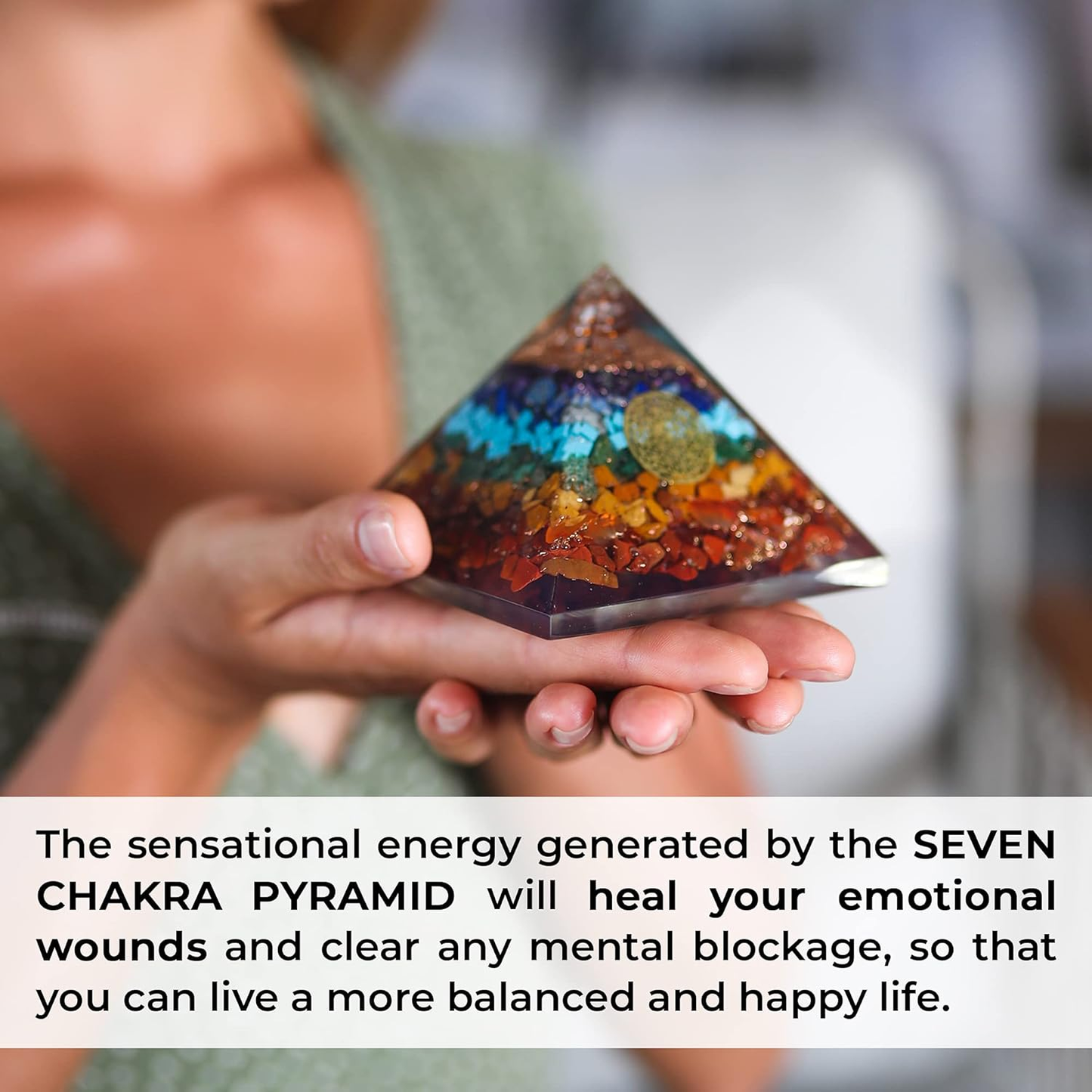 Seven Chakra Orgone Pyramid