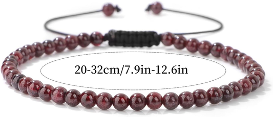 Garnet Adjustable Anklet