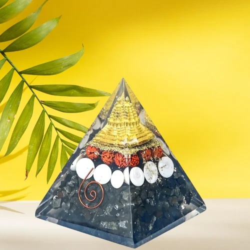 Pyrite Shri Yantra Orgone Pyramid