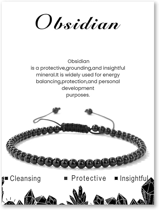 Black Obsidian Anklet