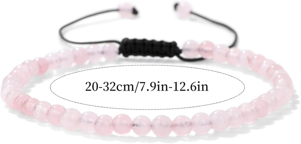 Rose Quartz Adjustable Anklet