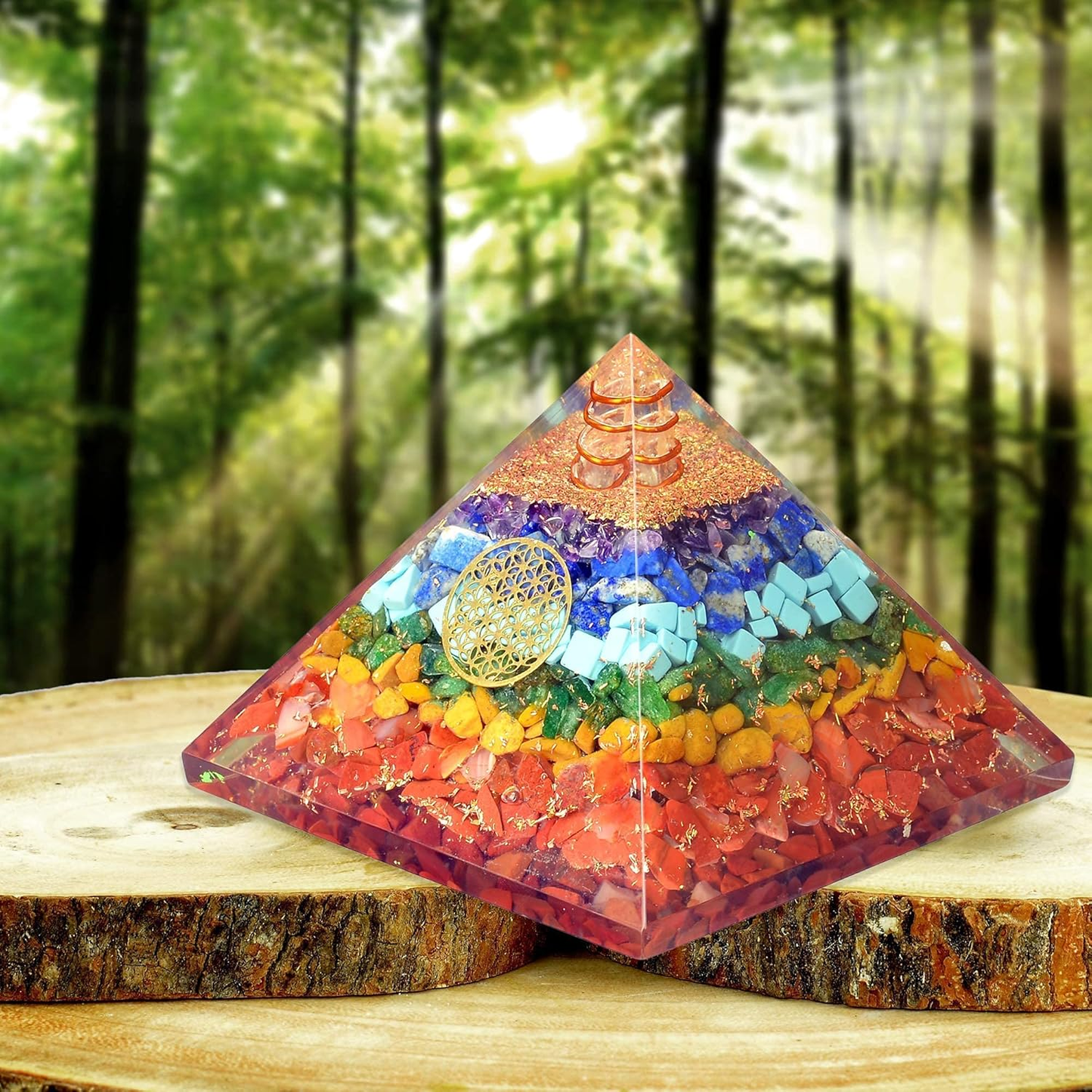 Seven Chakra Orgone Pyramid