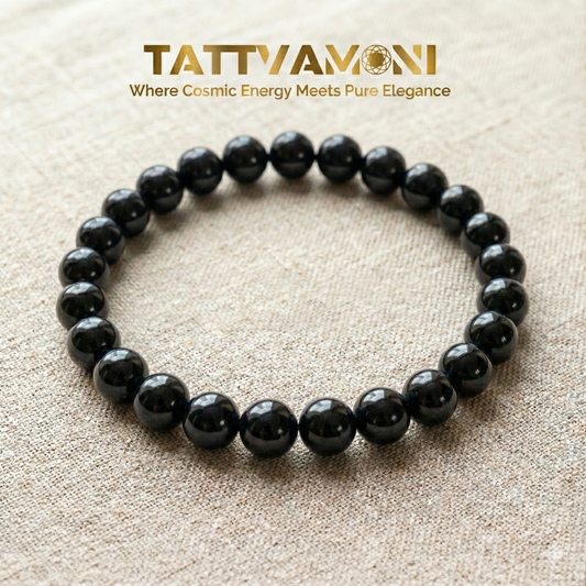 TattvaMani Black Obsidian Natural Stone Bracelet