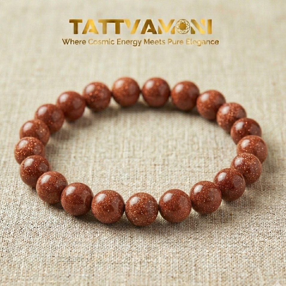 TattvaMani Red Gold Natural Stone Bracelet