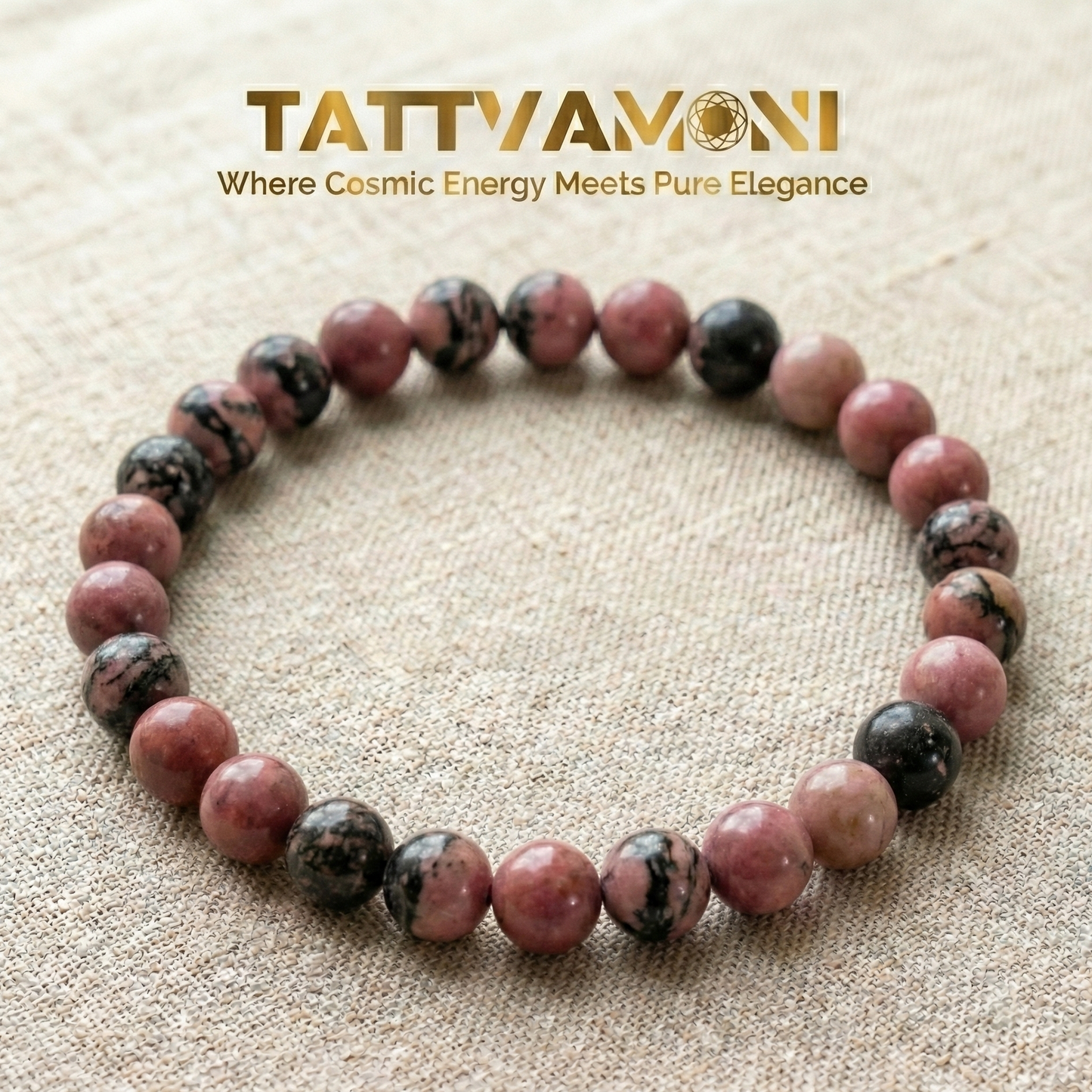 TattvaMani Rhodonite Natural Stone Bracelet
