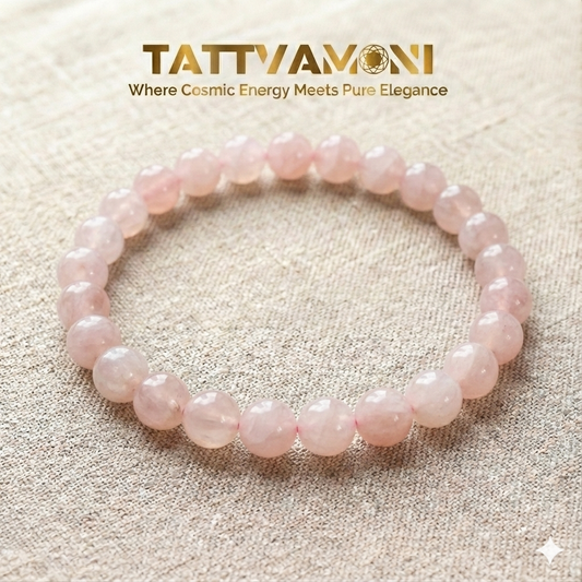 TattvaMani Rose Quartz Natural Stone Bracelet
